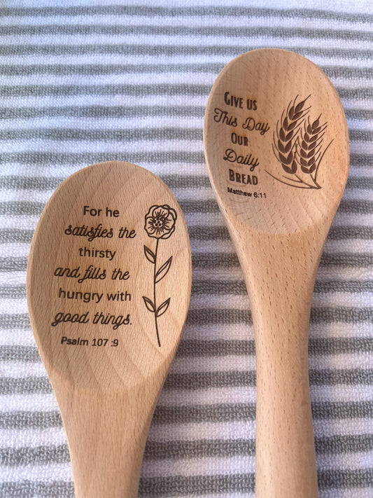 Custom Wooden Spoon Rounded Bridal Shower Gift