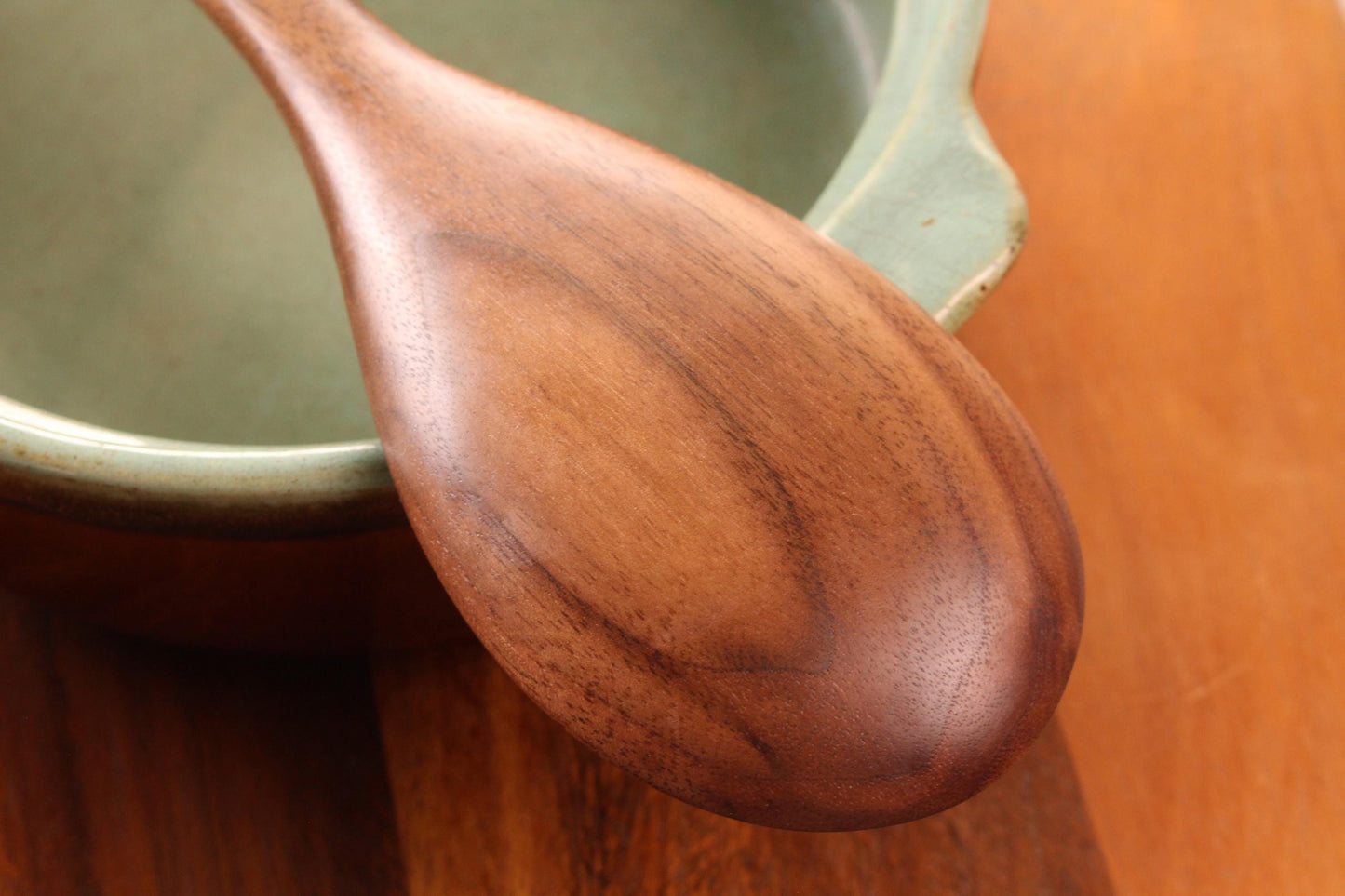 Large handmade wooden stirring spoon kitchen