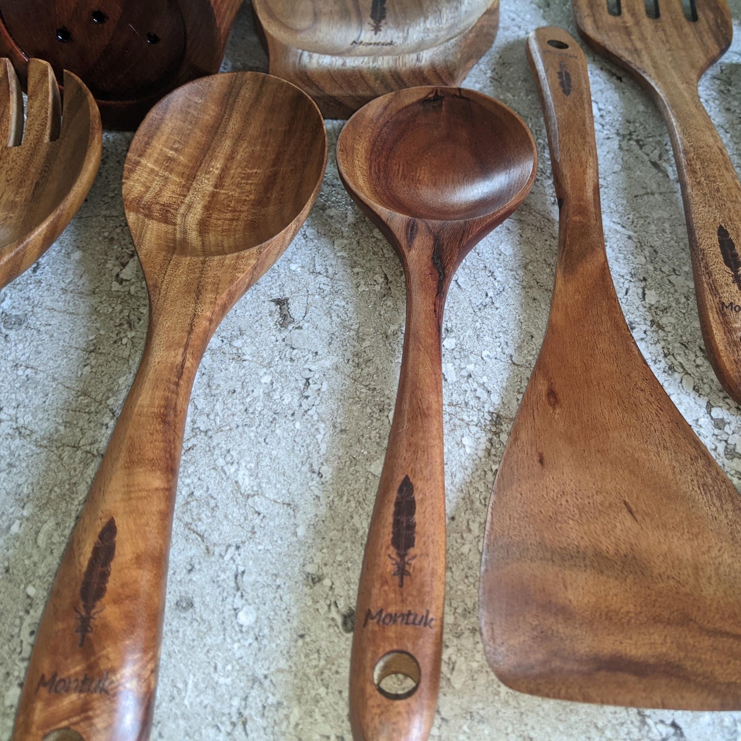 Natural Teak Wood Cooking Utensils Set for Kitchen