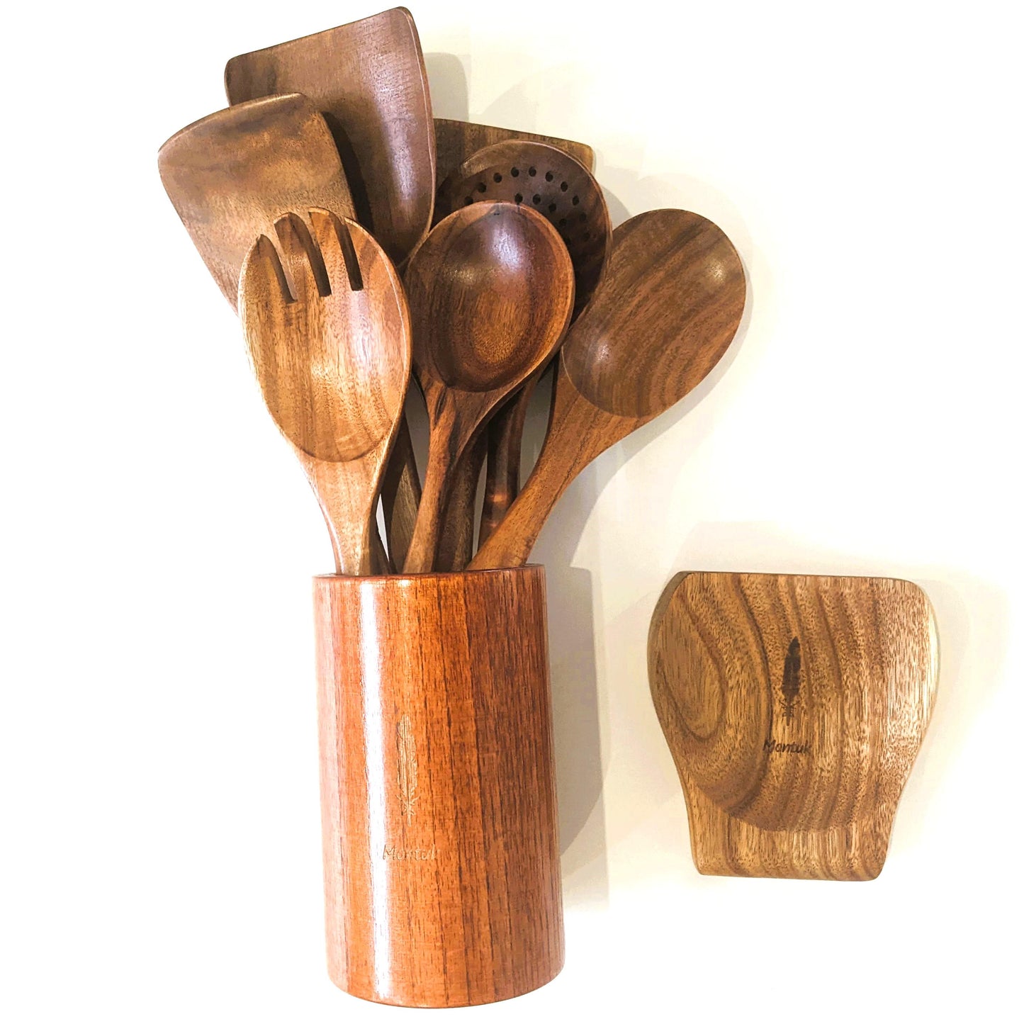 Natural Teak Wood Cooking Utensils Set for Kitchen