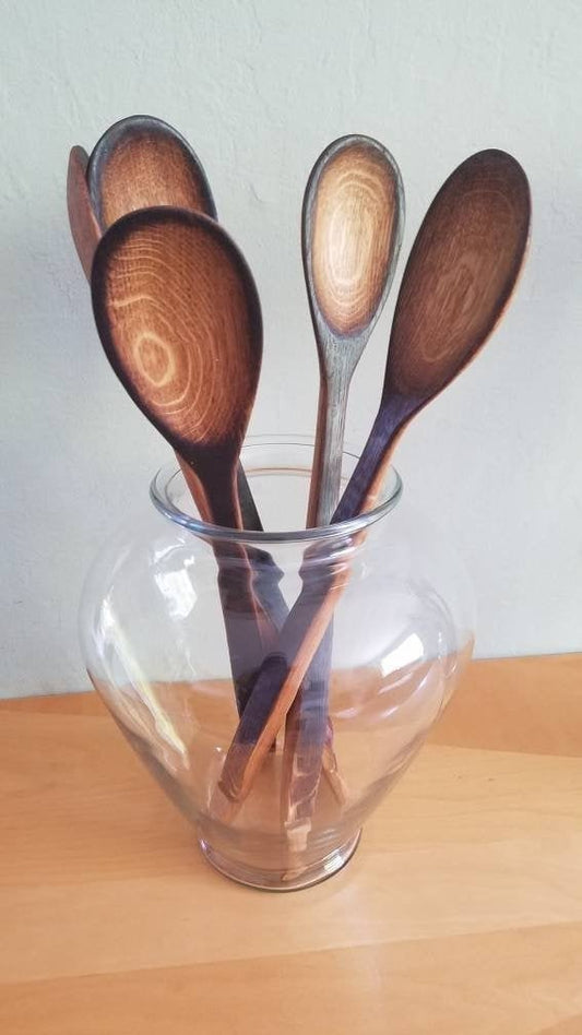 Hand Carved Wine Barrel Stave Wooden Utensils for Cooking