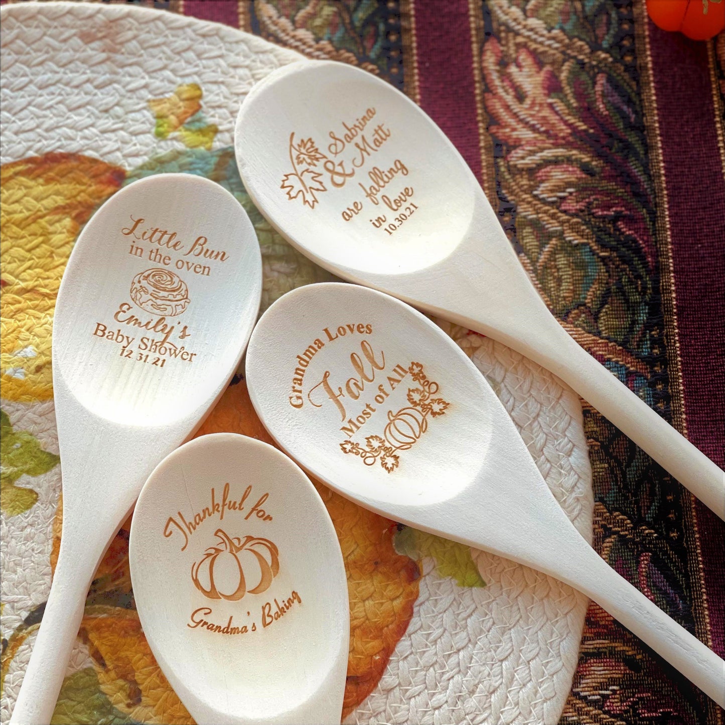 Fall Time Wooden Spoon - Halloween Wood Spoons