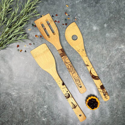 Outer Space Wood Burned Spoons
