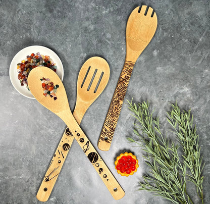 Outer Space Wood Burned Spoons