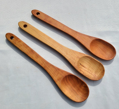 Handmade Wooden Spoons in Cherry Wood