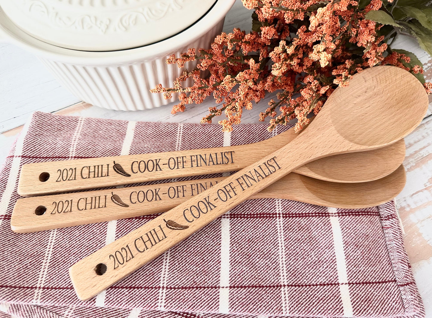 Chili Cook off personalized wooden spoon