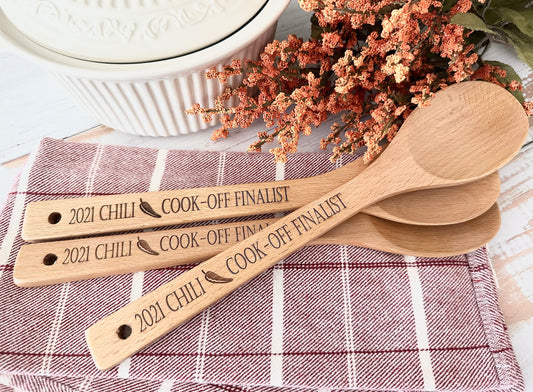 Chili Cook off personalized wooden spoon