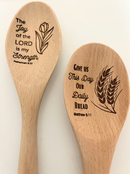 Custom Wooden Spoon Rounded Bridal Shower Gift