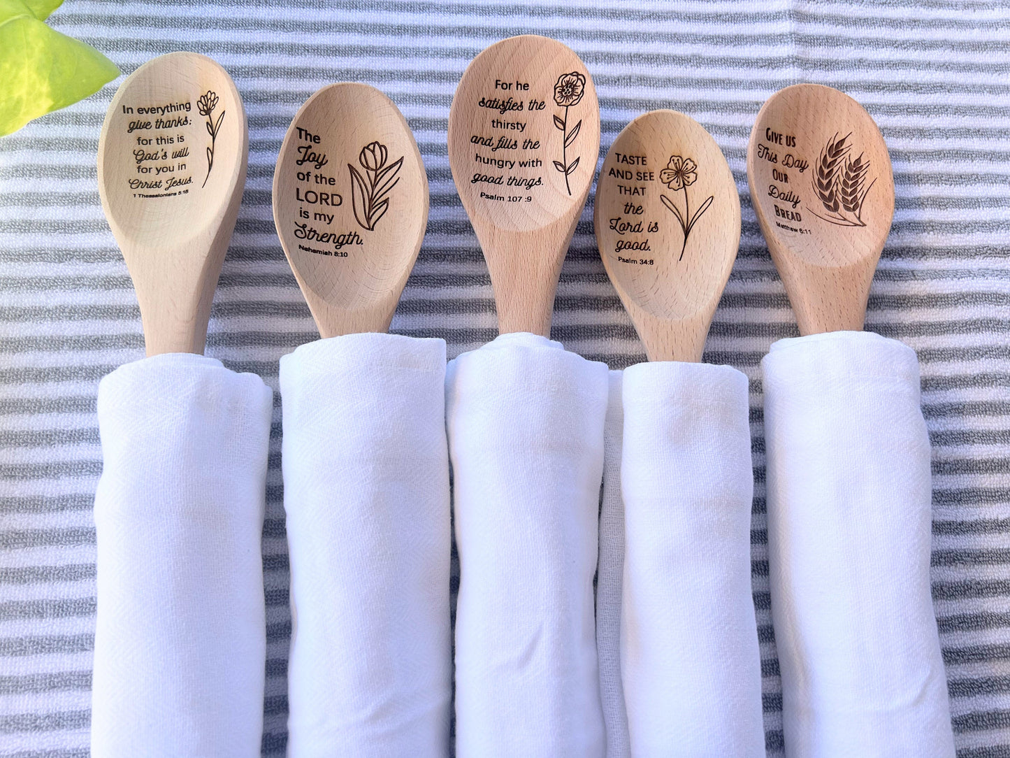 Custom Wooden Spoon Rounded Bridal Shower Gift