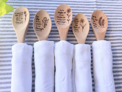 Custom Wooden Spoon Rounded Bridal Shower Gift