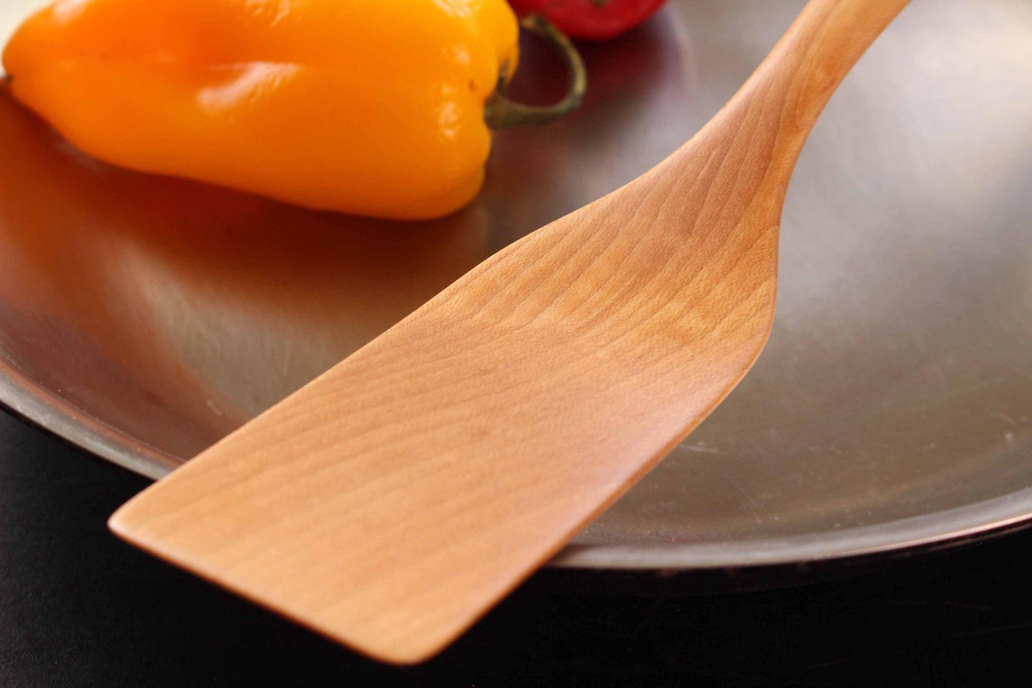 Handmade treenware wooden micro spatula in Walnut