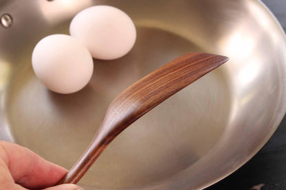 Handmade treenware wooden micro spatula in Walnut
