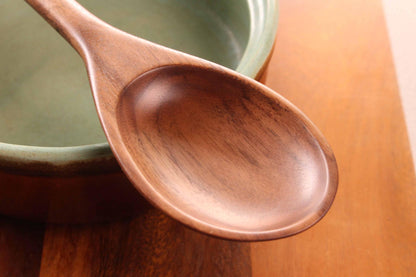 Large handmade wooden stirring spoon kitchen