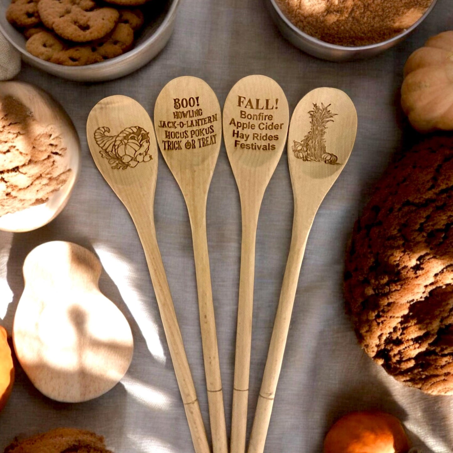 Fall Time Wooden Spoon - Halloween Wood Spoons