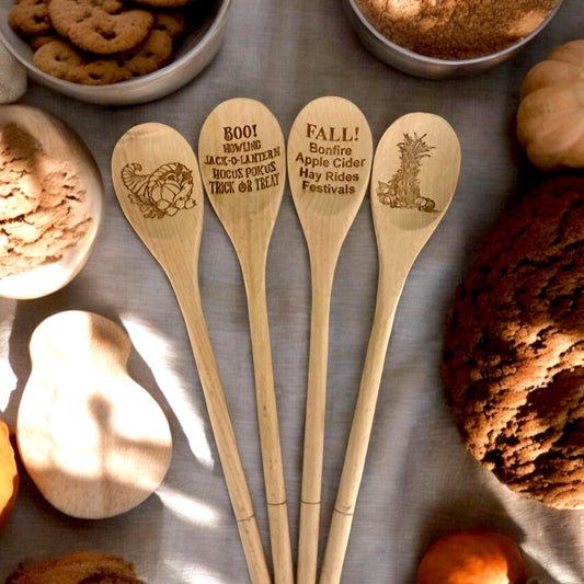 Fall Time Wooden Spoon - Halloween Wood Spoons