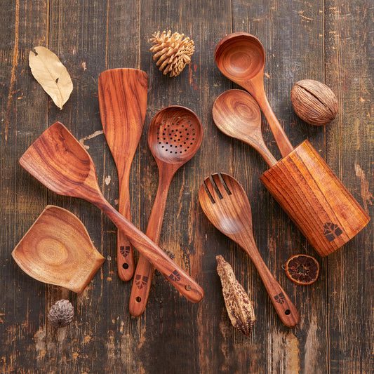 Cast-Iron Safe Wooden Tools