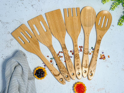 Outer Space Wood Burned Spoons