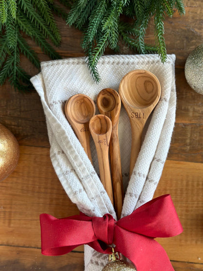 Walnut Handmade Wood Measuring Spoons