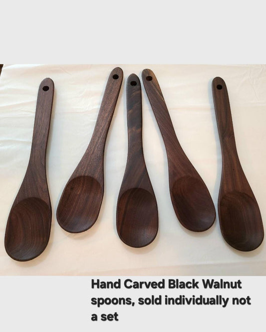 Handmade Wooden Black Walnut Spoons