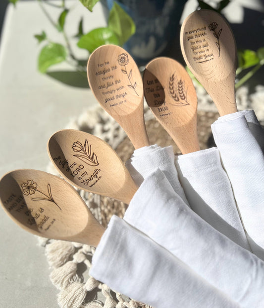 Custom Wooden Spoon Rounded Bridal Shower Gift